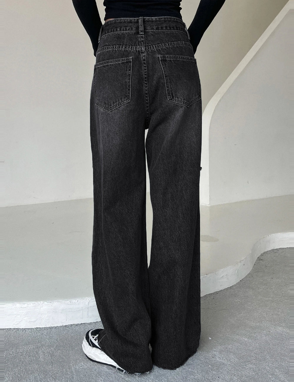 Jeans Shein DAZY, negru