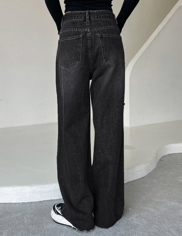 Jeans Shein DAZY, negru