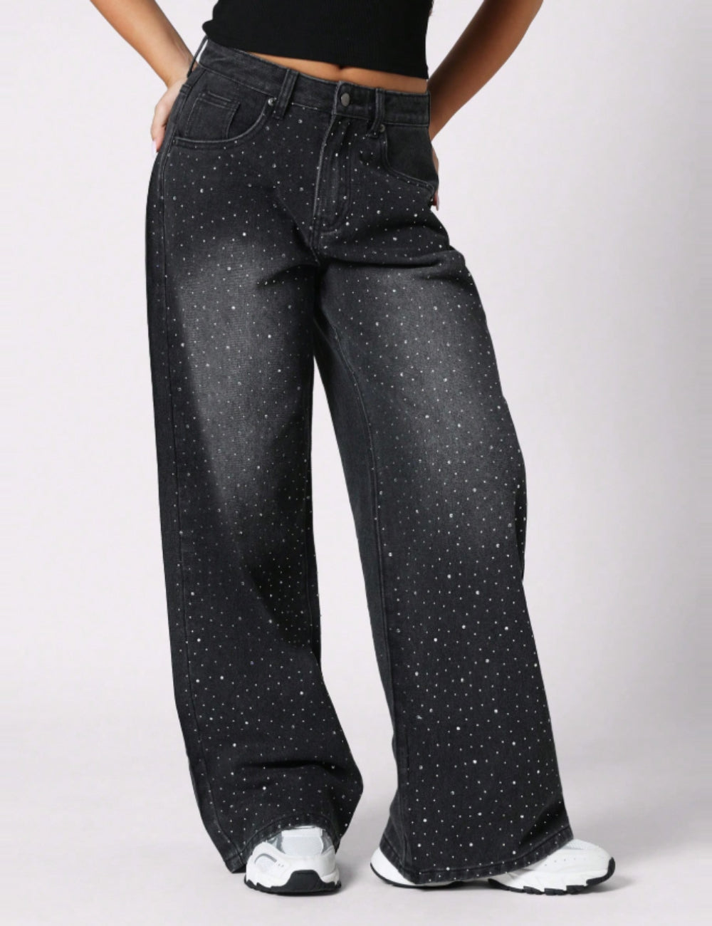 Jeans Shein SUMWON, negru