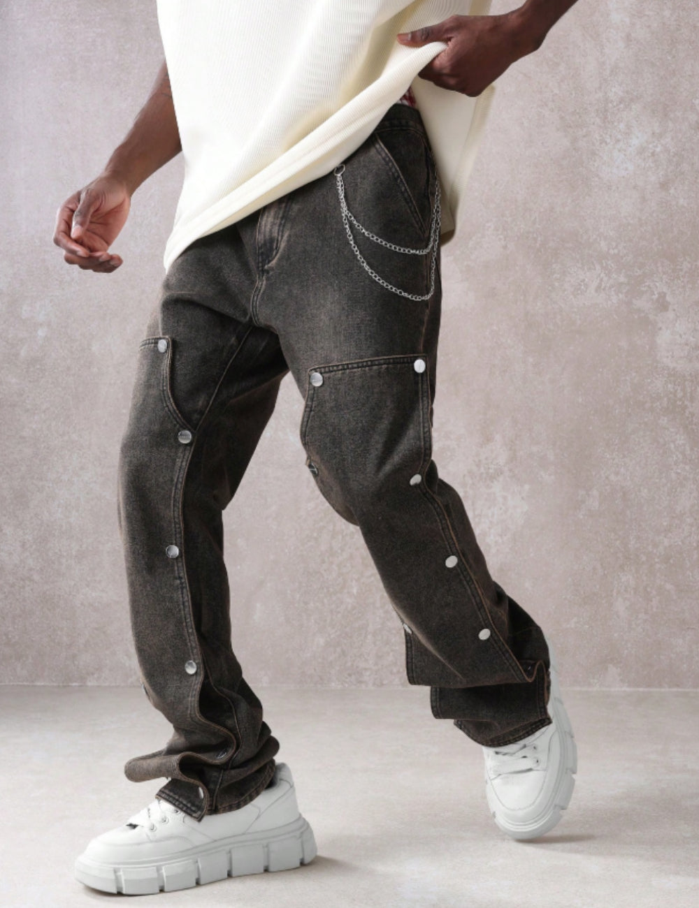 Jeans Shein SUMWON, fekete