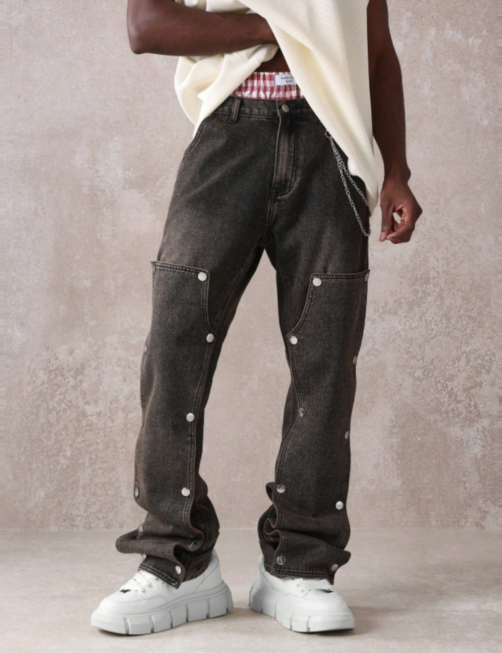 Jeans Shein SUMWON, fekete