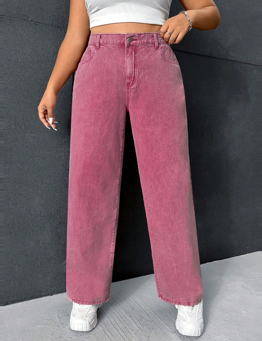 Shein Curve+ farmer, rózsaszín