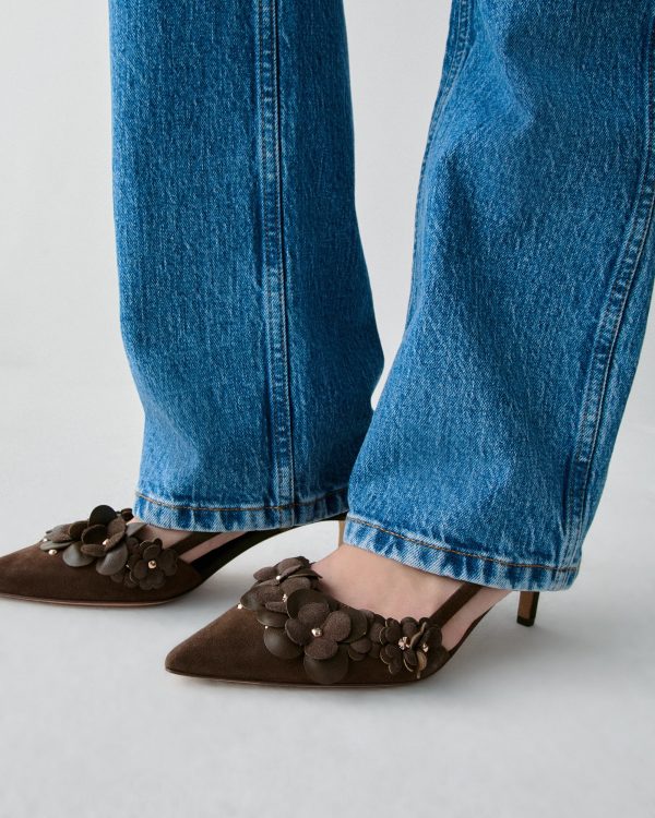 Pantofi din piele KATE SPADE, maro