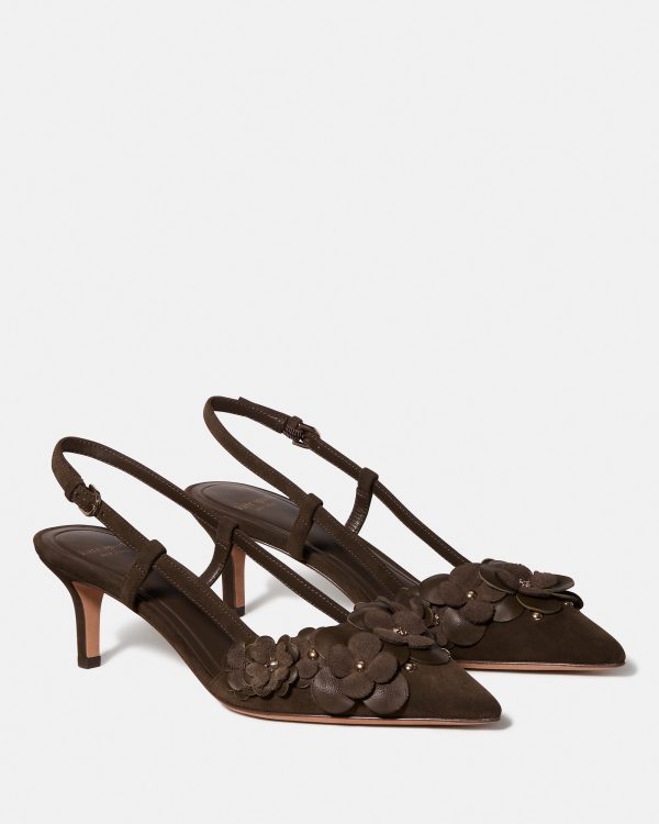 Pantofi din piele KATE SPADE, maro