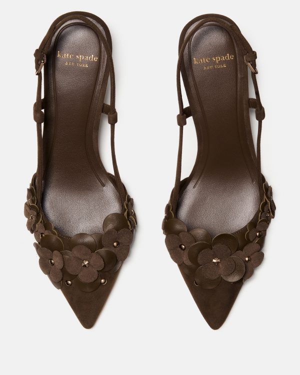 Pantofi din piele KATE SPADE, maro