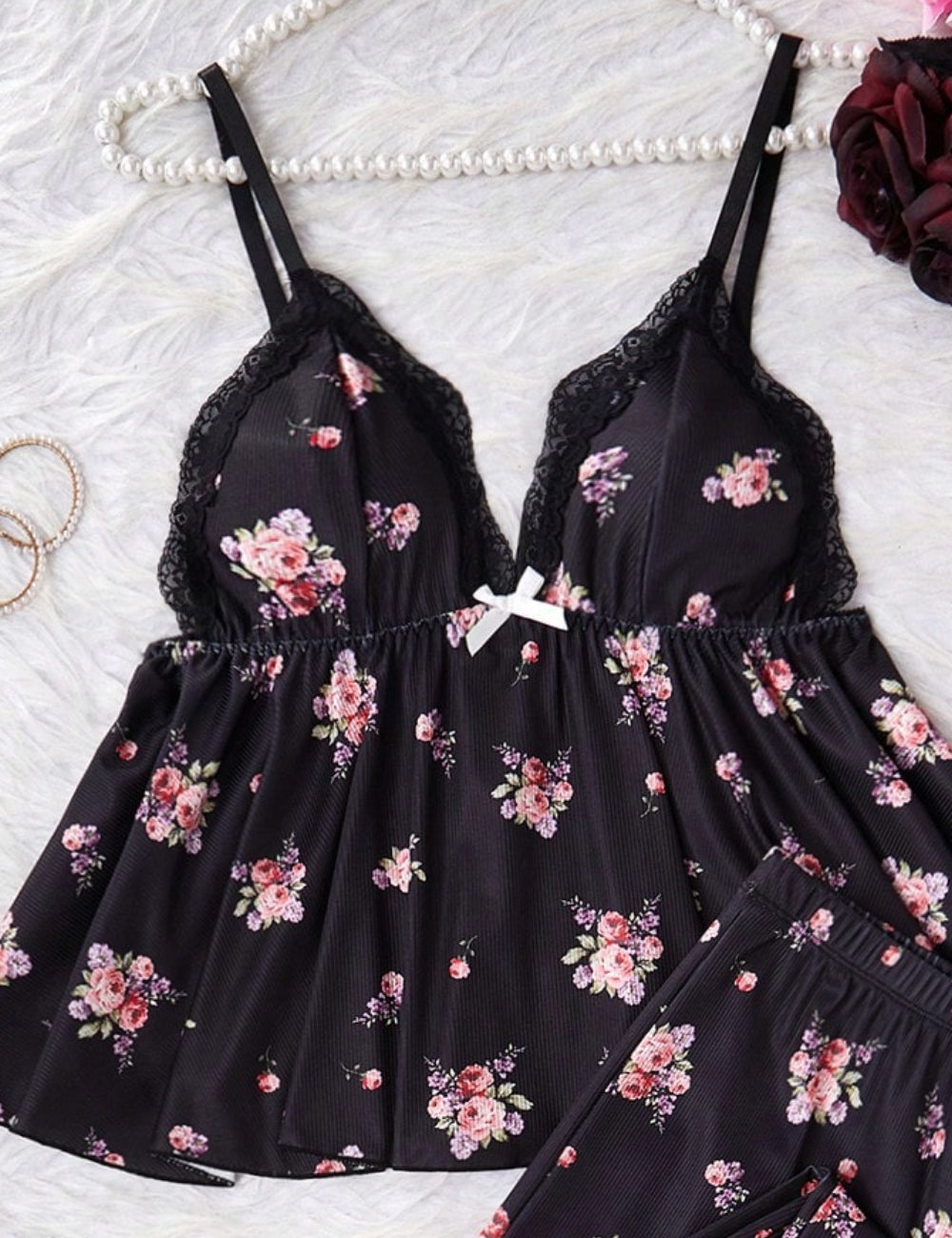 Shein fekete pizsamafelső