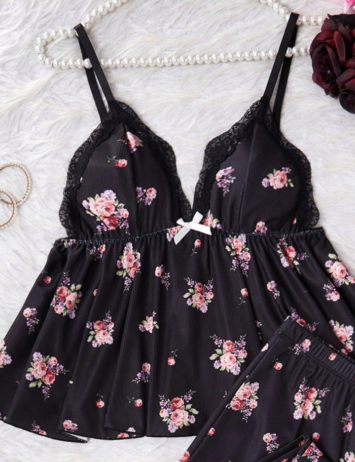 Shein fekete pizsamafelső