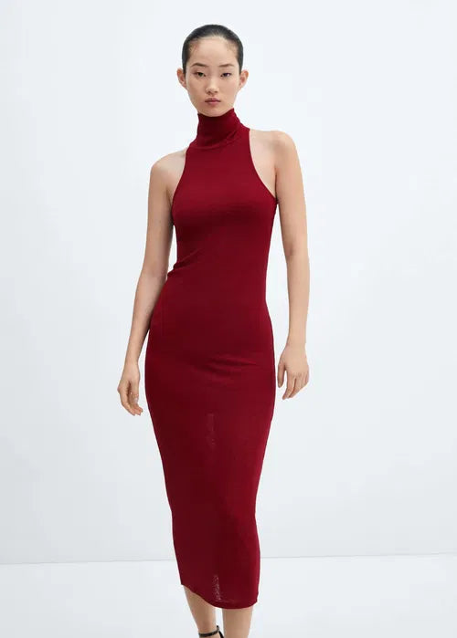 Rochie midi MANGO, vișiniu