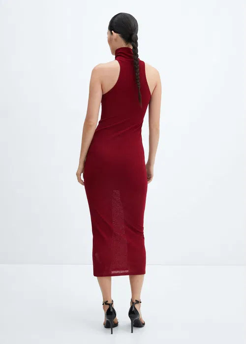 Rochie midi MANGO, vișiniu