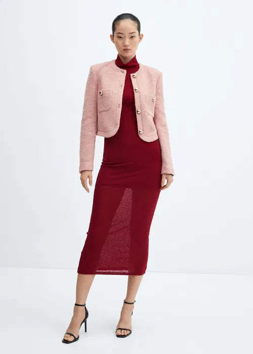 Rochie midi MANGO, vișiniu