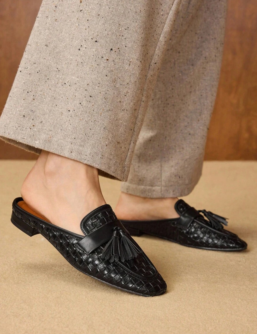 Mocasini Shein MOTF, negru