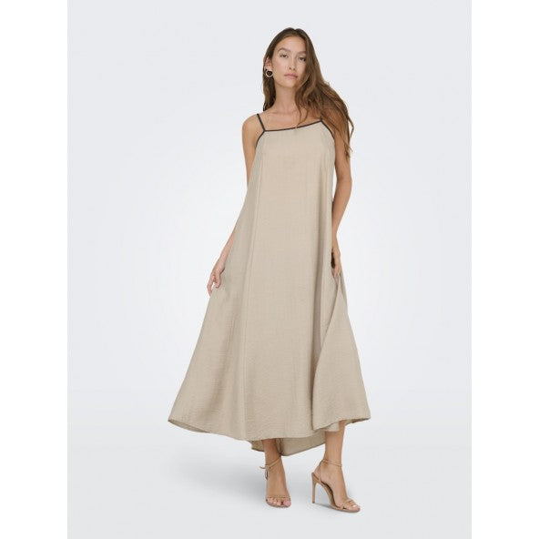 Rochie midi ONLY, bej