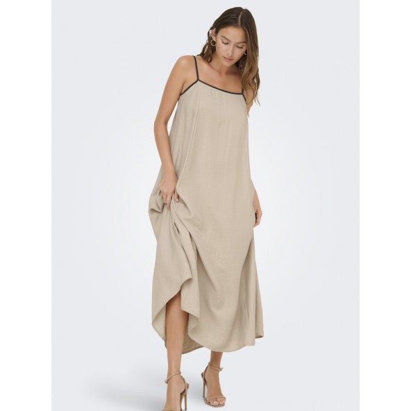 Rochie midi ONLY, bej