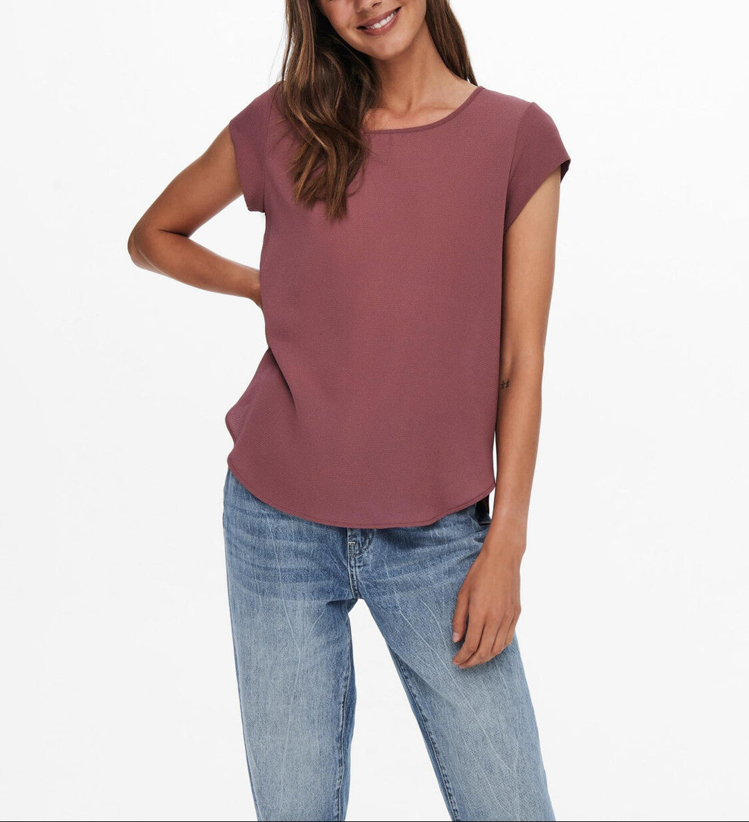 Short-sleeve shirt ONLY, burgundy