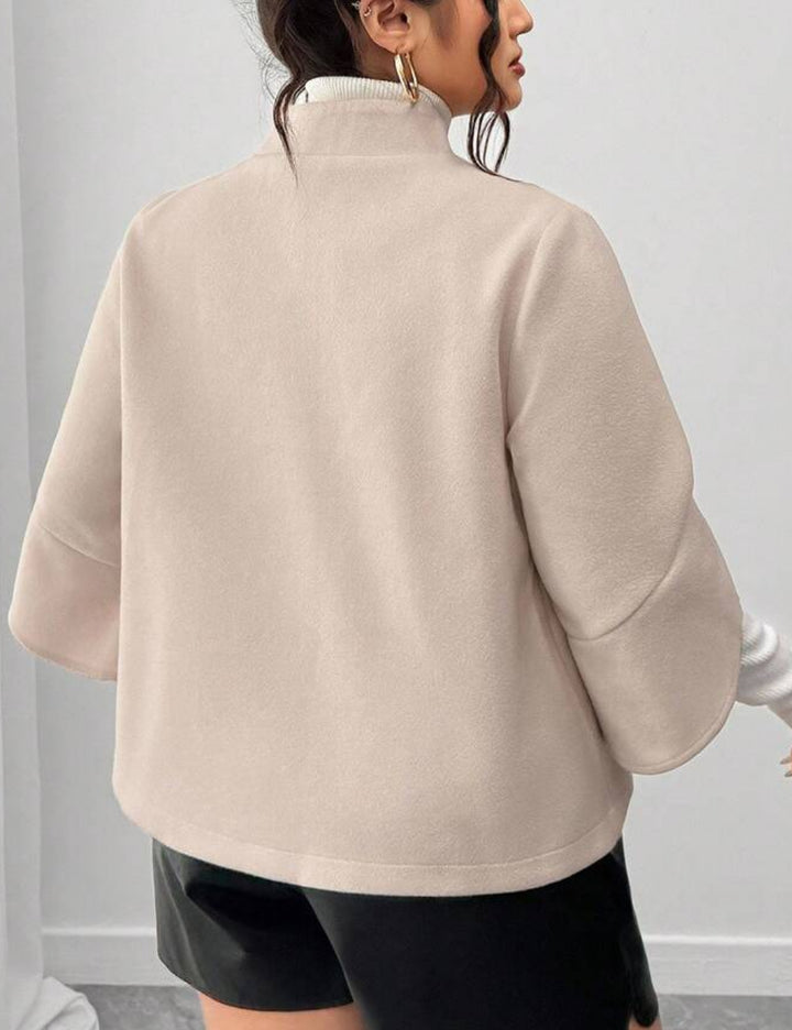 SHEIN Curve+ Short Coat, Beige