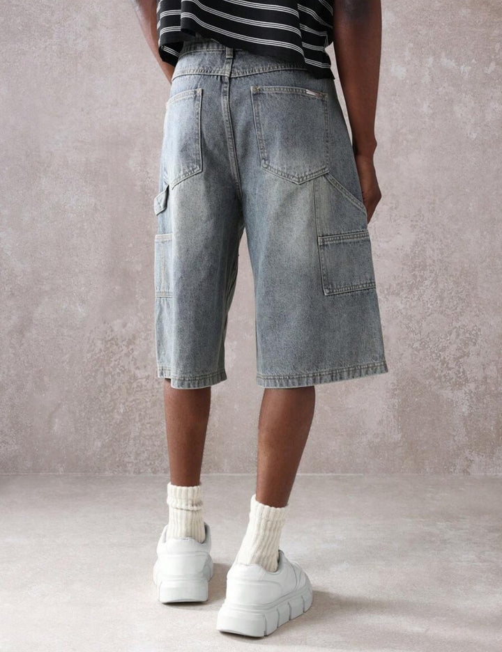 Pantaloni 3/4 Shein, albastru