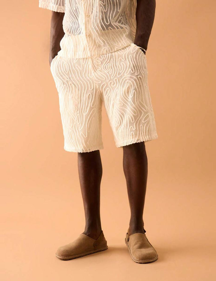 Pantaloni 3/4 Shein MUSERO, crem
