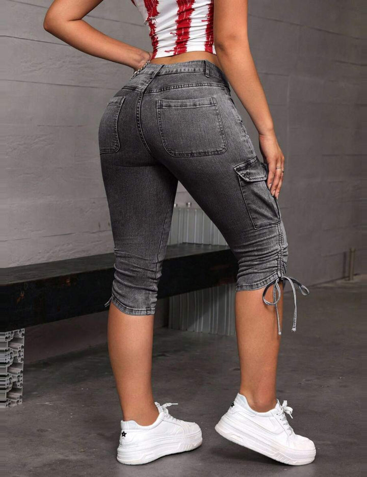 Pantaloni 3/4 Shein, gri