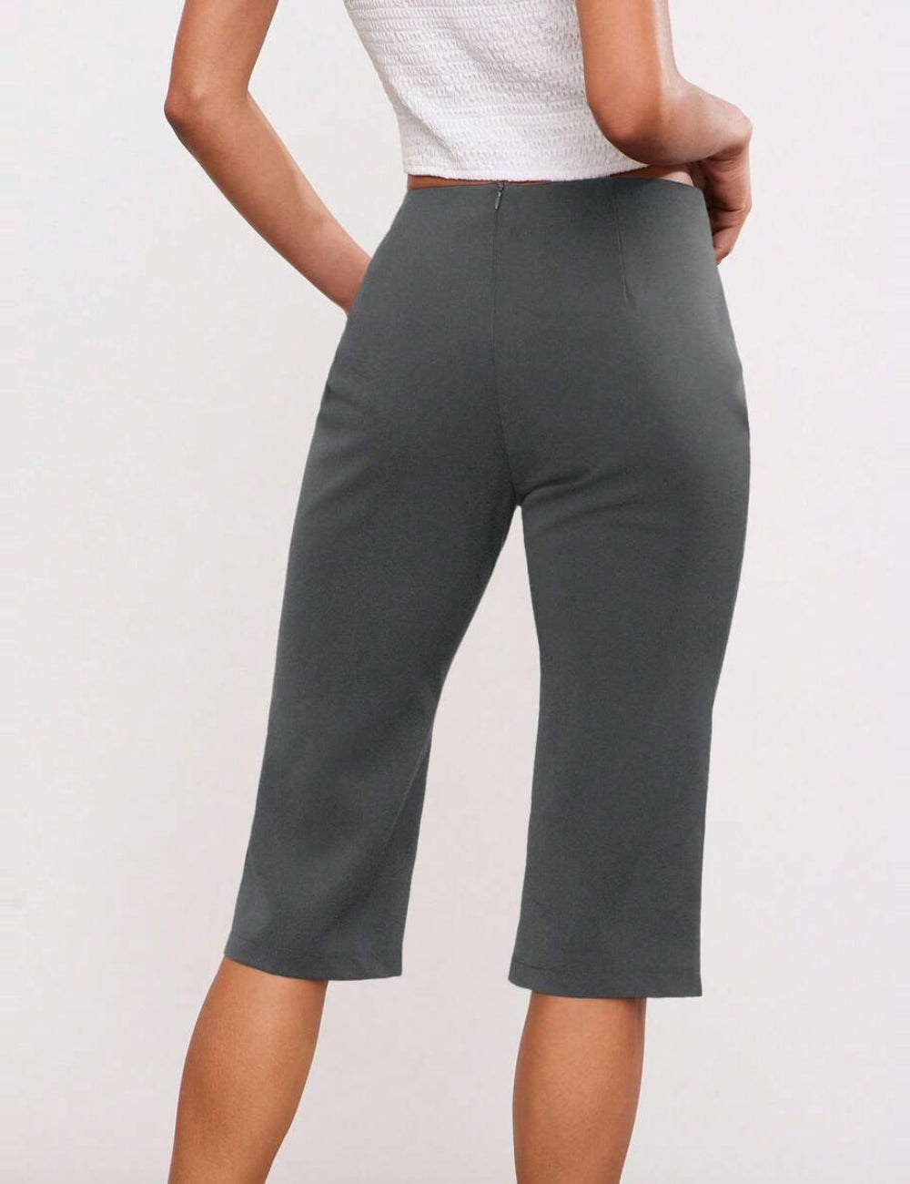 Pantaloni 3/4 Shein, gri