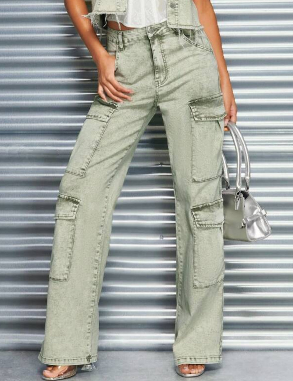 Shein cargo nadrág, khaki