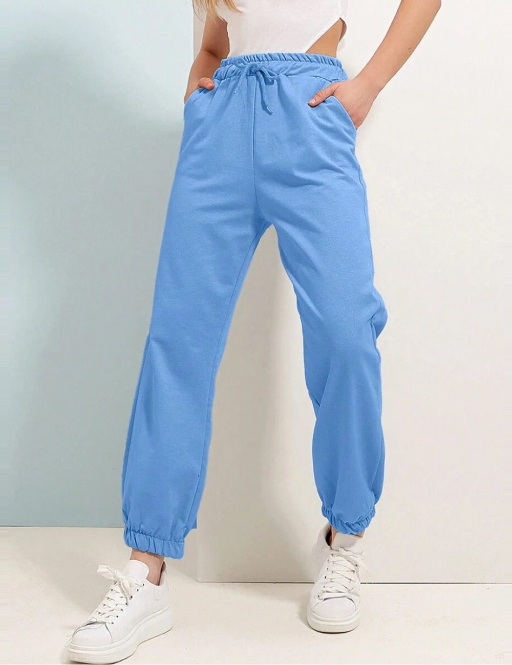 Pantaloni de trening Shein, albastru