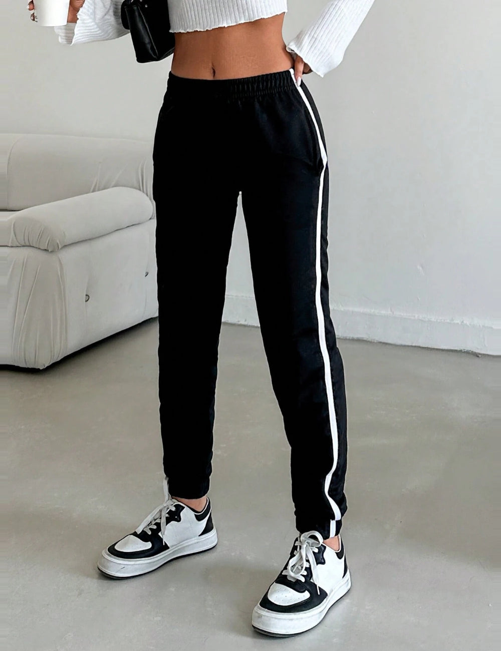 Pantaloni de trening Shein, negru