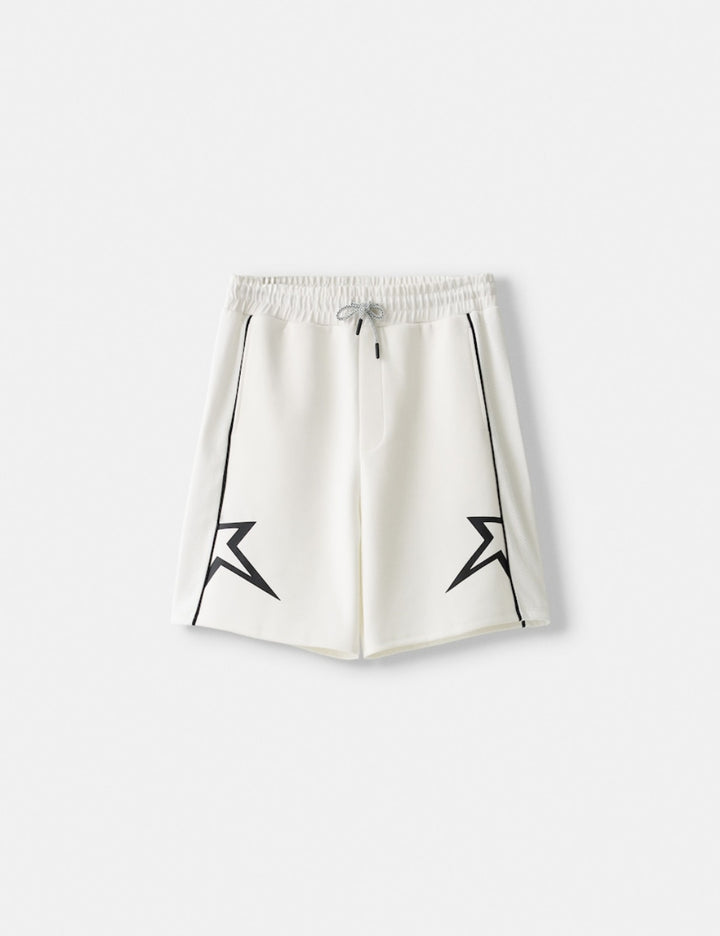 Pantaloni scurți Bershka, alb