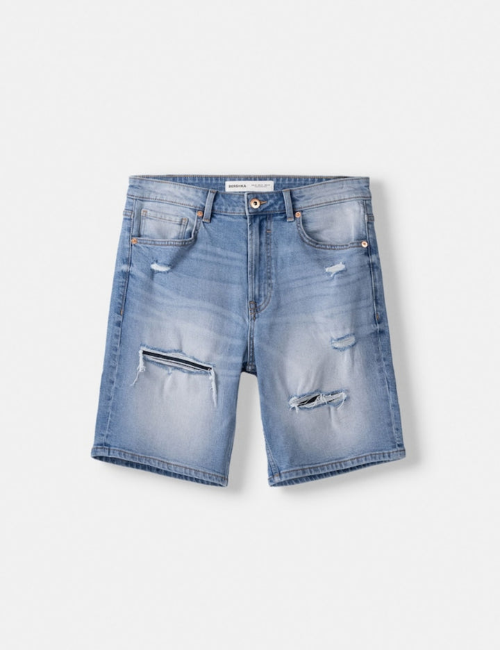 Pantaloni scurți Bershka, albastru