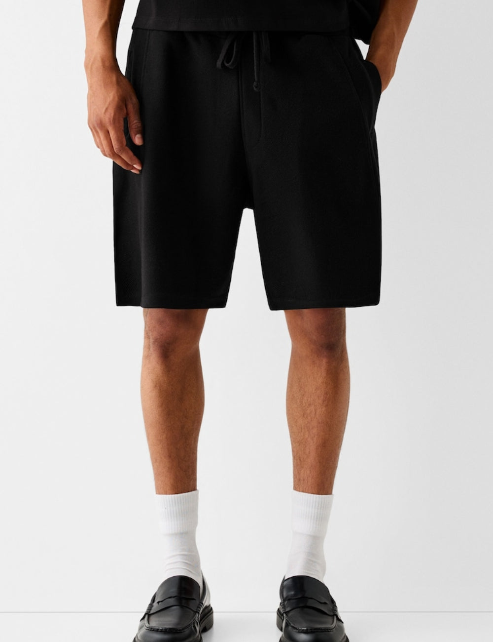 Pantaloni scurți Bershka, negru