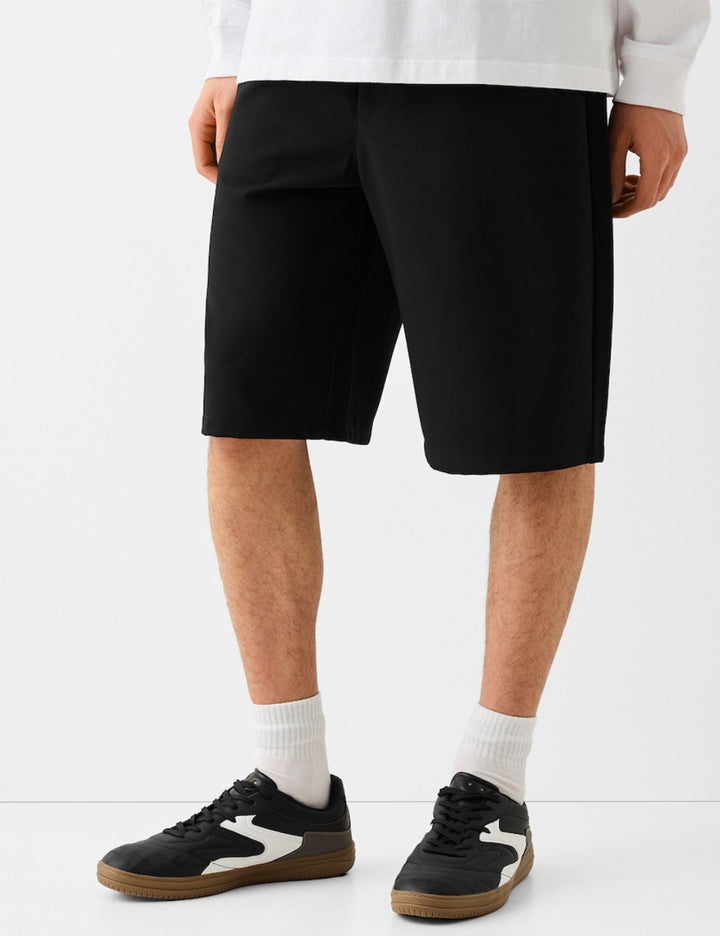Pantaloni scurți Bershka, negru