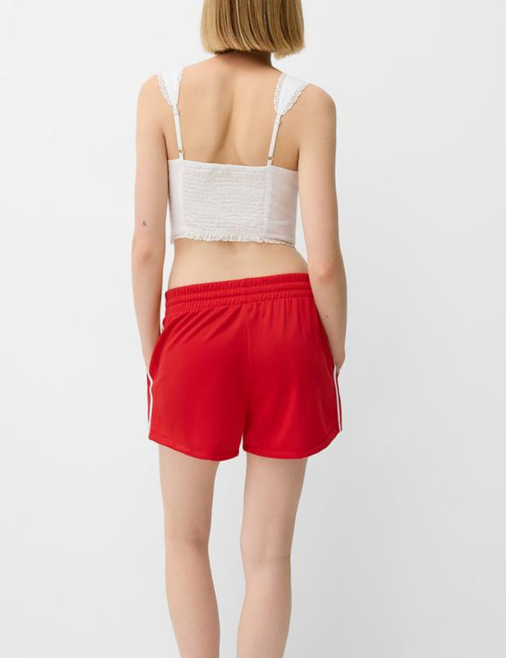 Pantaloni scurți Bershka, roșu