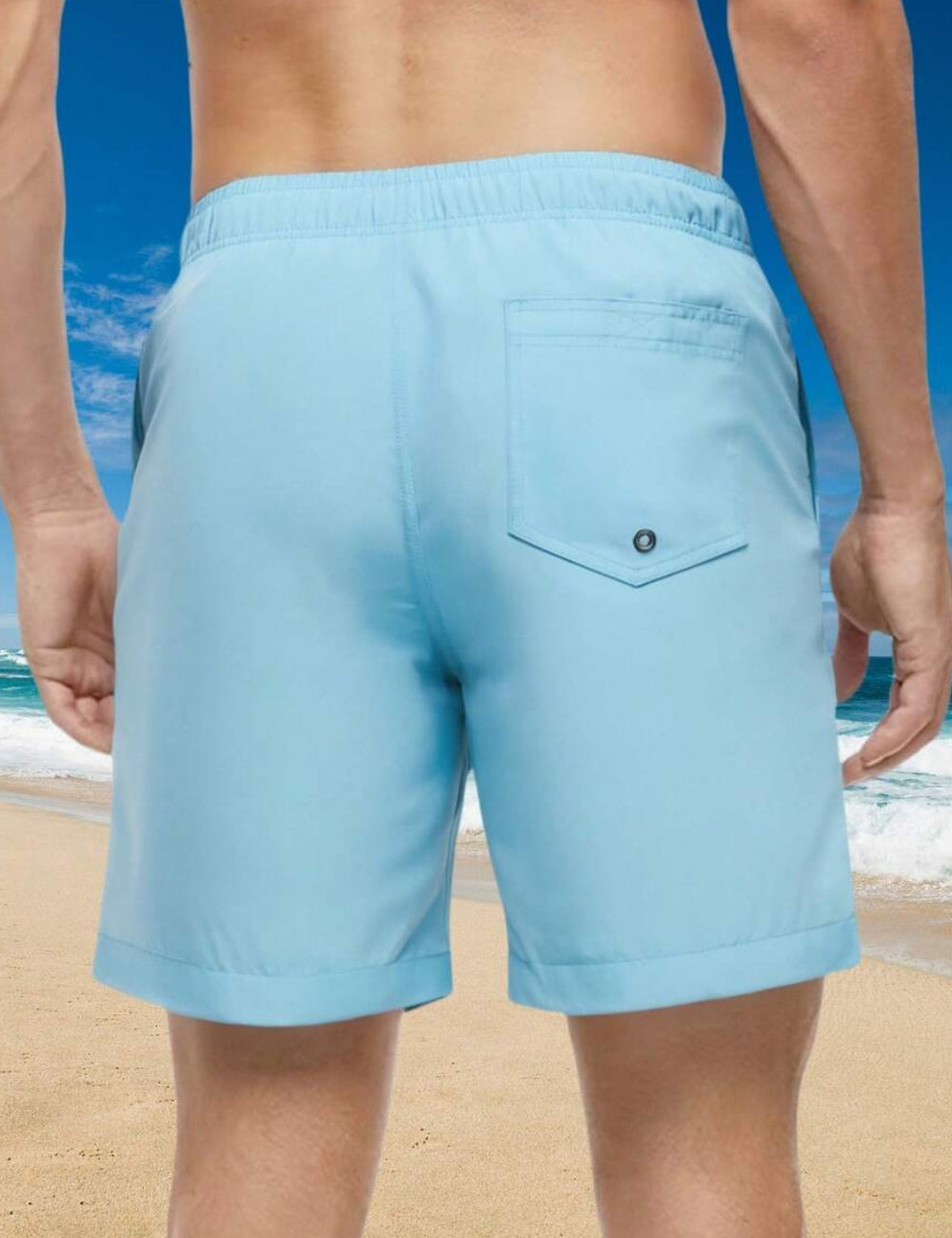 Pantaloni scurți de baie Shein, albastru
