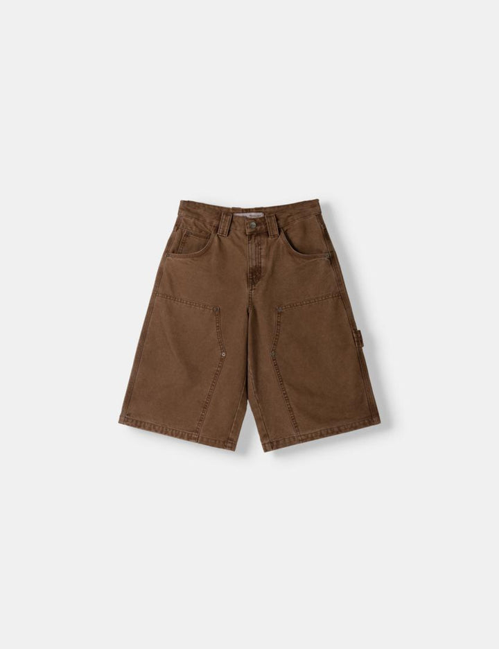 Pantaloni scurți de blugi Bershka, maro