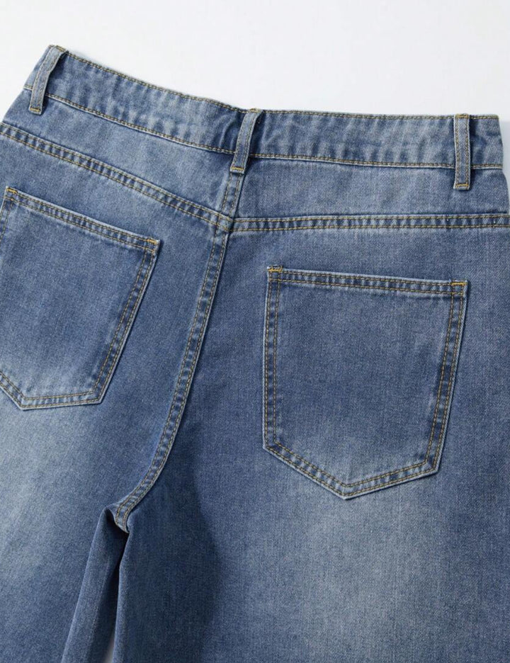 Pantaloni scurți de blugi Shein, albastru