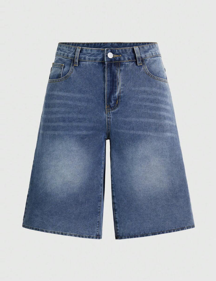 Pantaloni scurți de blugi Shein, albastru