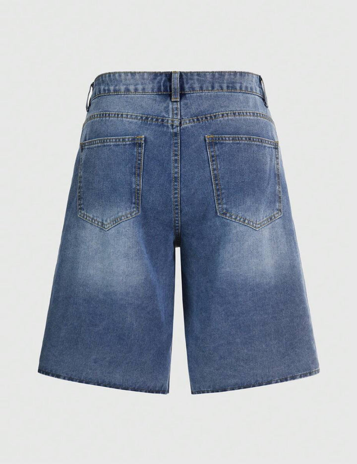 Pantaloni scurți de blugi Shein, albastru