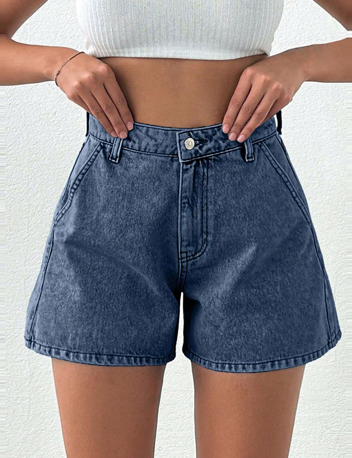 Pantaloni scurți de blugi Shein, albastru