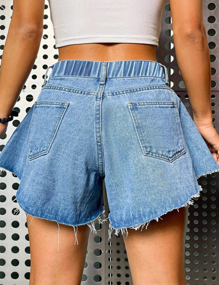 Pantaloni scurți de blugi Shein, albastru