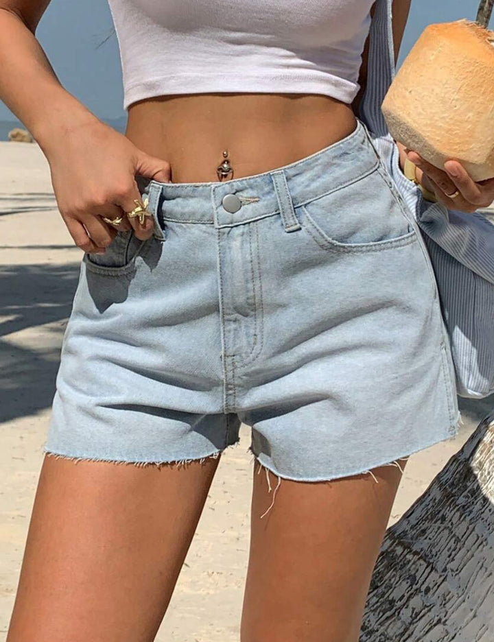 Pantaloni scurți de blugi Shein DAZY, animal print