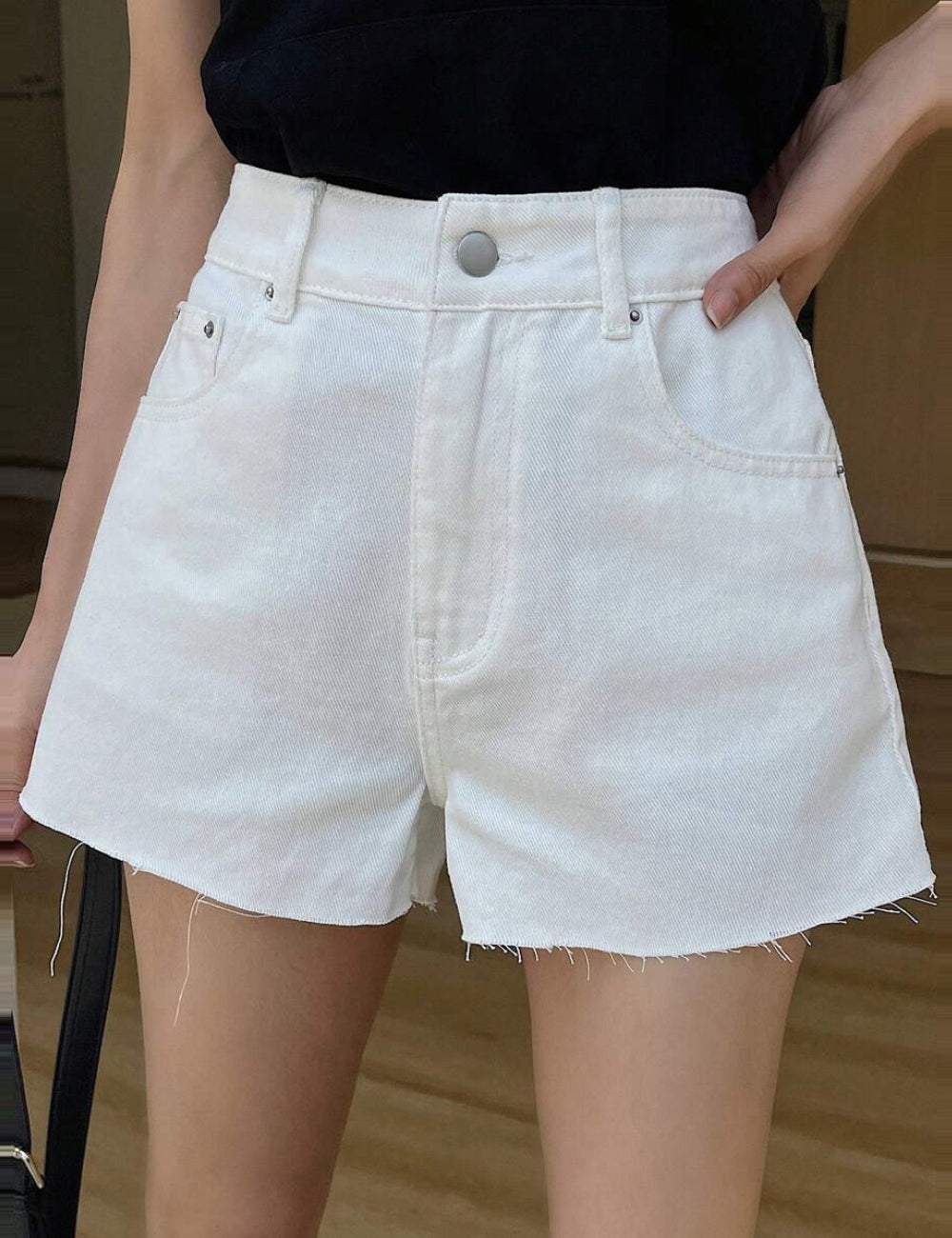 Pantaloni scurți Shein, alb