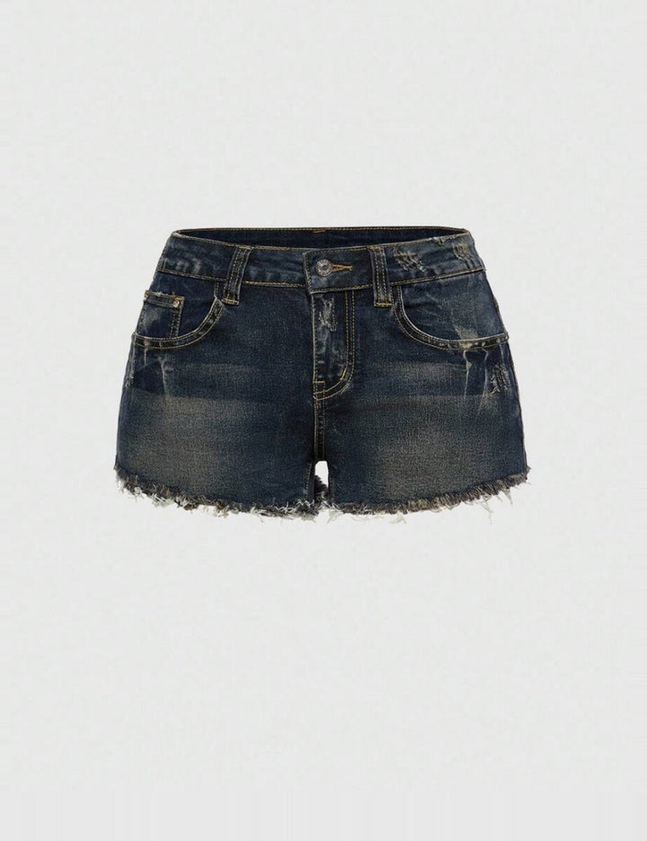 Pantaloni scurți Shein Curve+, albastru