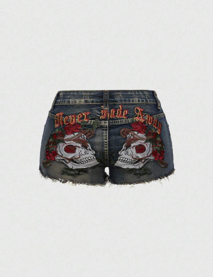 Pantaloni scurți Shein Curve+, albastru