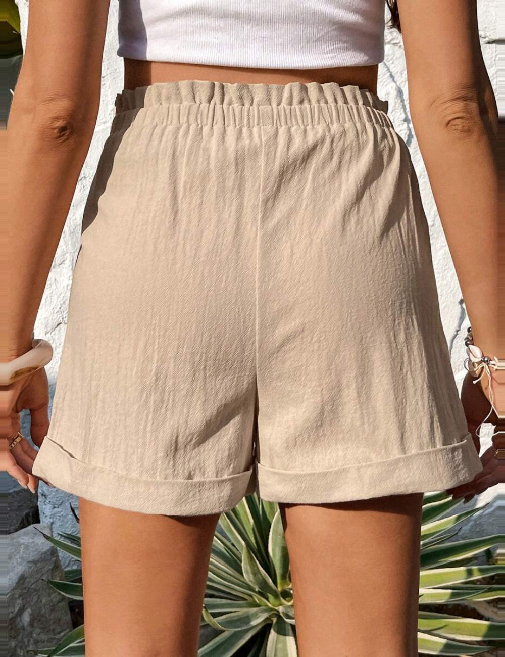 Pantaloni scurți Shein, bej