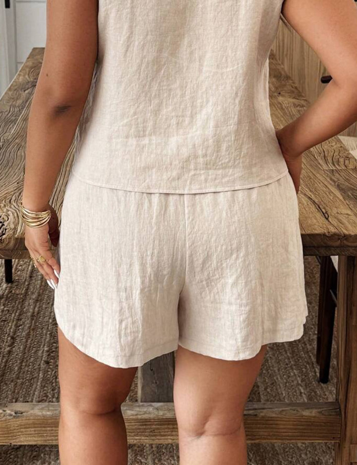 Pantaloni scurți Shein Curve+, bej