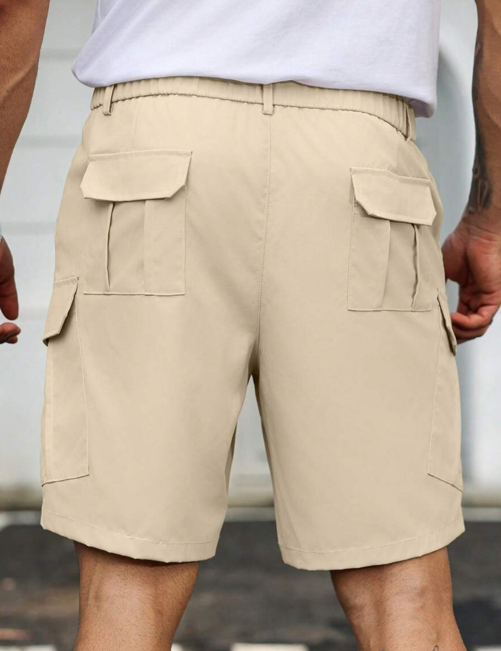 Pantaloni scurți SHEIN, bej
