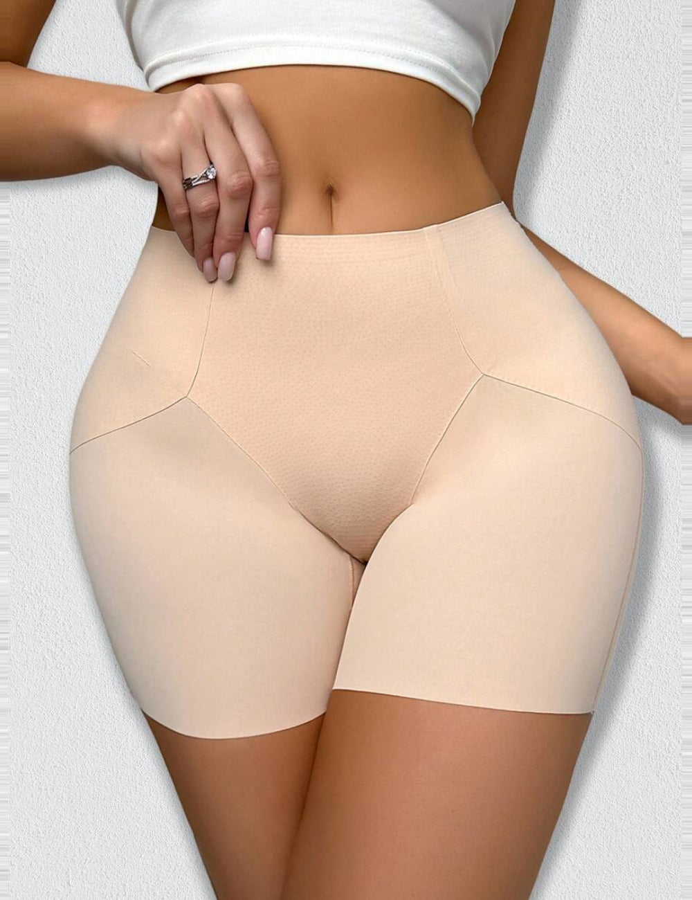 Pantaloni scurți Shein, crem
