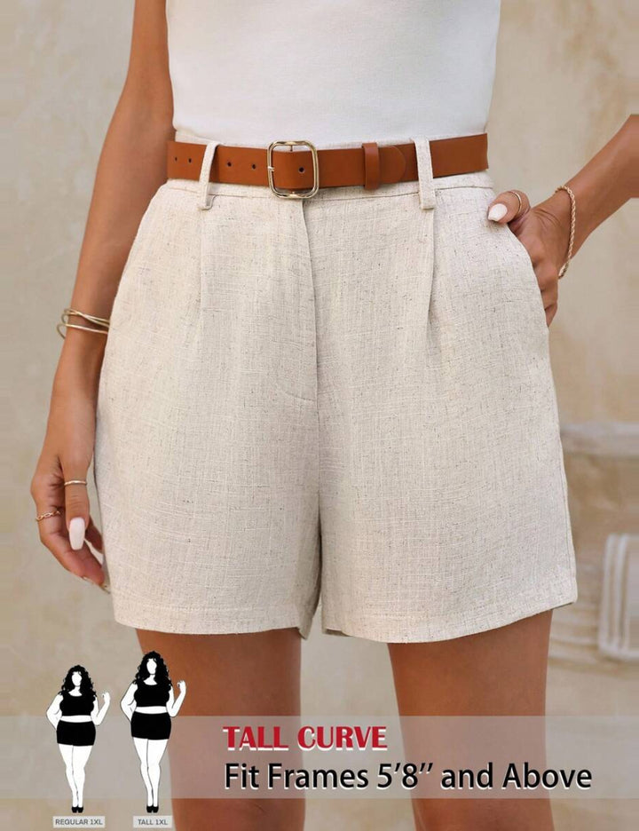 Pantaloni scurți Shein, crem