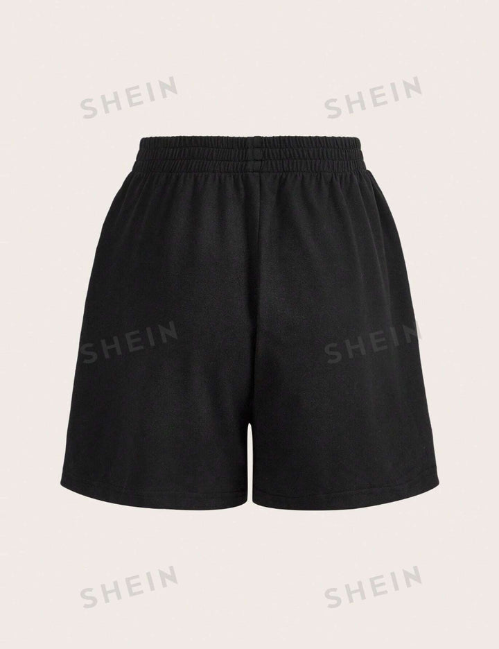 Pantaloni scurți Shein Curve+, negru
