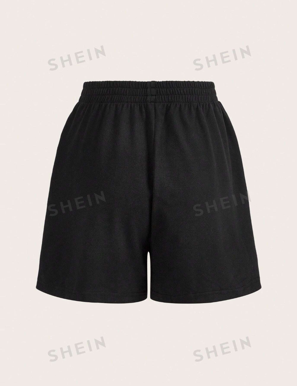 Shein Curve+ rövidnadrág, fekete