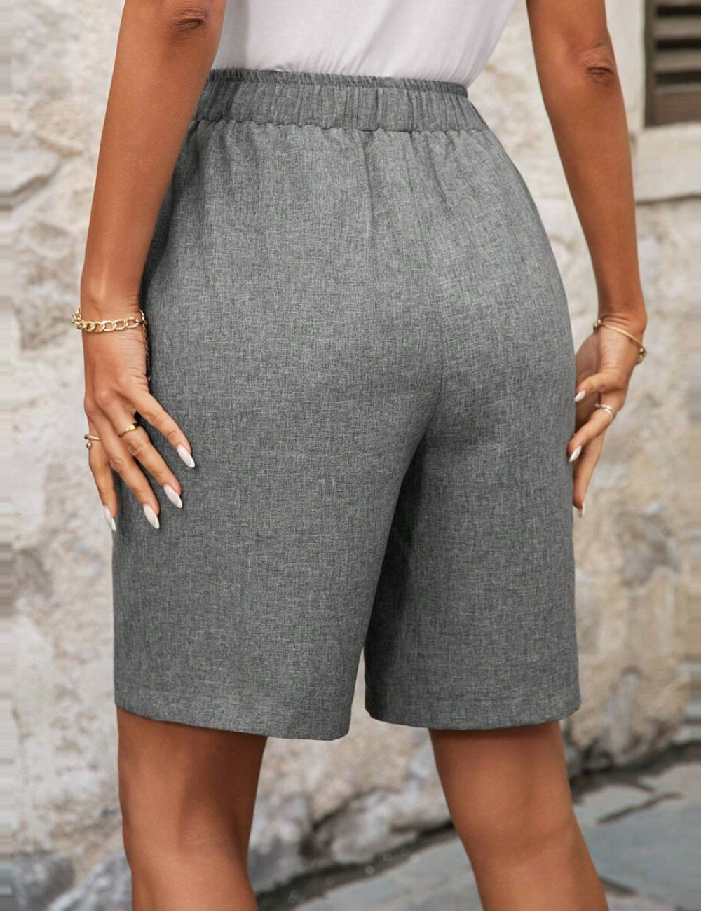 Pantaloni scurți Shein, gri